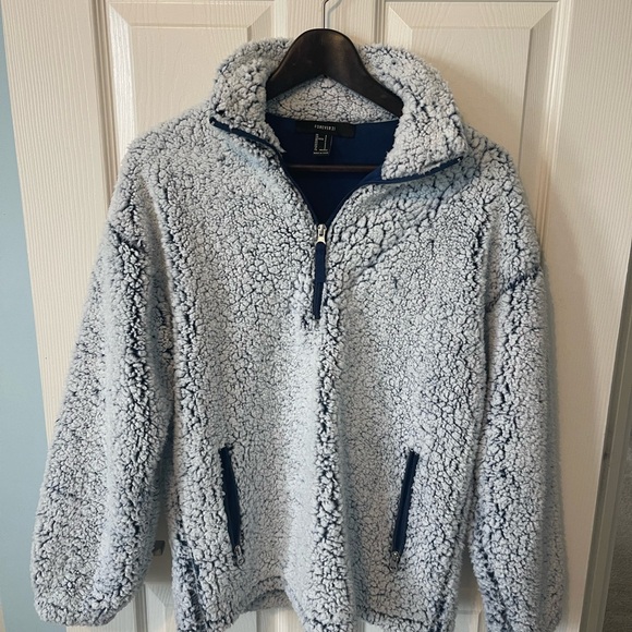 Forever 21 Tops - Forever 21 Gray and Blue Sherpa